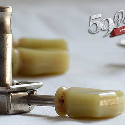 Set of 6 hand aged KLUSON Deluxe tuners, w/bushings and screws, nickel, relic, Les Paul | 59 Parts image 8