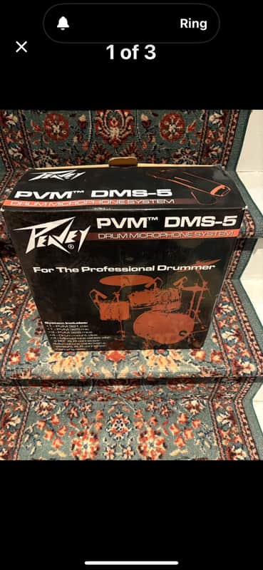 Peavey DMS-5 Drum Mic System with 5 Mics, Cables, Clamps, Case 2010s - Black image 1