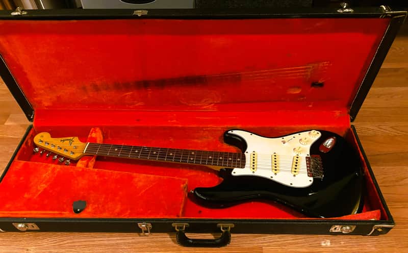 Fender Stratocaster 1965 - Factory-Original Black Over Charcoal Frost image 1