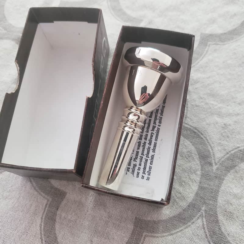Griego David Taylor 1.75 Bass Trombone Mouthpiece 2020s - Silver Plated image 1