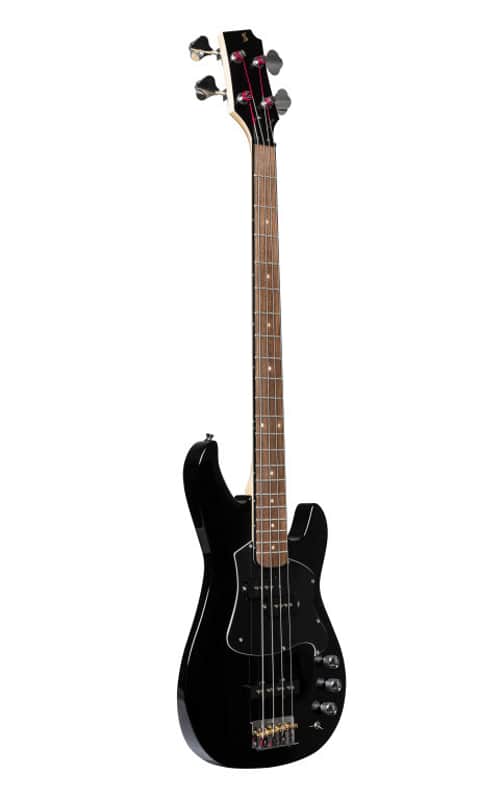 STAGG Electric Bass Guitar Silveray Series "P" Model Black Higloss Solid Alder body Maple Neck image 1