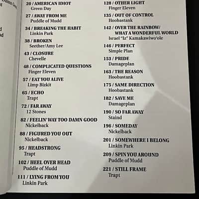 Rock Charts 2005 Guitar Tab Book The Biggest Hits, The Greatest Artist Deluxe Annual Edition image 3