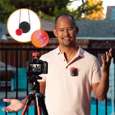 Wavo Air 2.4Ghz Wireless Microphone System with Two Transmitters Designed Mounting System, Vlogging, Filmmaking, Interview, Smartphone, Camera image 3