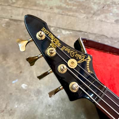 Aria Pro II ZZB Deluxe XPL bass c 1984 Black original vintage mij japan Matsumoku explorer image 4