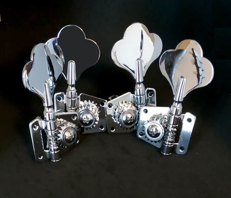 4 Chrome Gear Bass 2+2 tuner, reversible, 14mm image 1