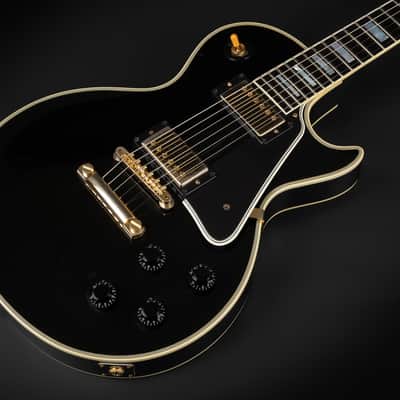 2021 Gibson Custom Shop Historic '57 Les Paul Custom Black Beauty Reissue - Ebony VOS | USA Vintage Long Neck Tenon No Weight Relief 4.18kg | CoA OHSC image 6