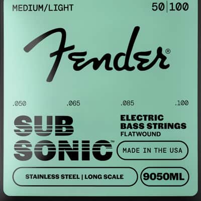Fender 9050ML Stainless Flatwound Bass Strings, Long Scale MED LIGHT 50-100 image 6