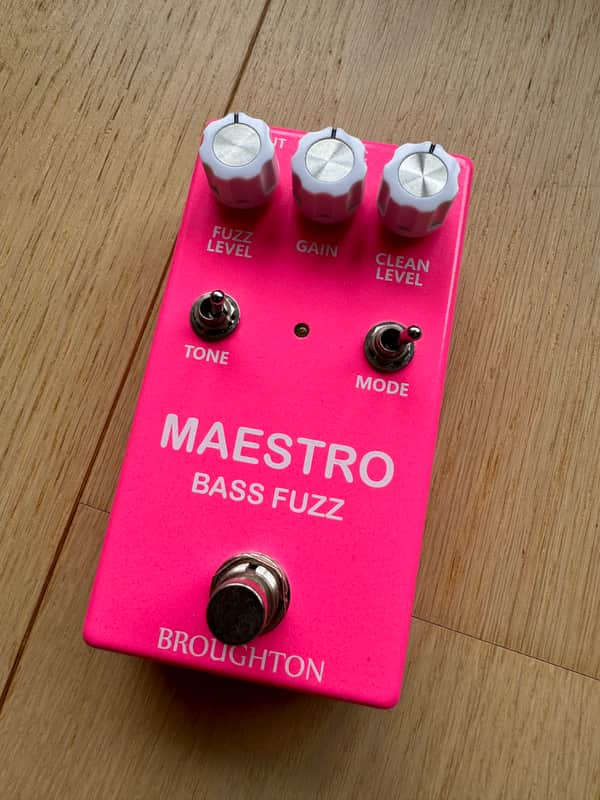 Broughton Audio Maestro Bass Fuzz – Hot Pink Sparkle – MINT image 1
