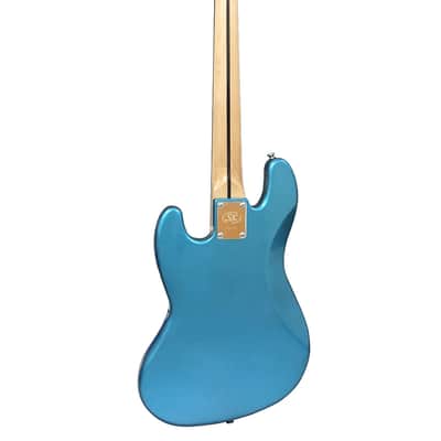 SX Ursa 2 JR RN LPB Blue Fretless Short Scale Bass Guitar image 2
