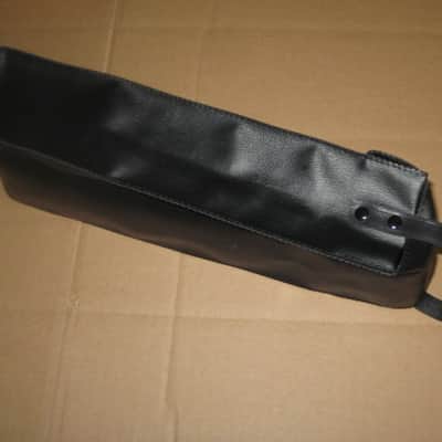 lightly used - very clean genuine BOSS vinyl pouch for FV300H, FV300L, and similar size size Boss pedals (NO pedal included) 1990s - Black Vinyl Exterior / Black Thin Canvas Interior image 9