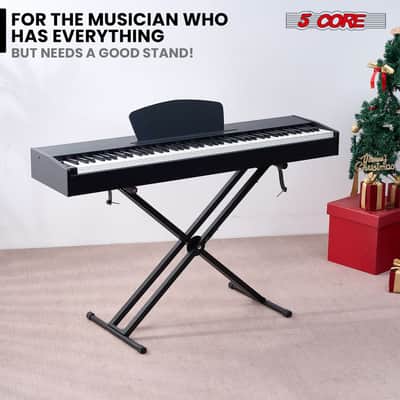 Immagine 5 Core Keyboard Stand Height Adjustable One Hand Trigger Quick Release Portable Key Board DJ Stands - 6