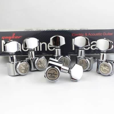 6 Premium In-line Locking Guitar Tuners Machine Head for electric and Acoustic guitars Complete Set image 14