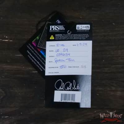 2024 Paul Reed Smith PRS Wild West Guitars Special Run CE 24 Painted Black Neck 57/08 Covered Pickups Faded Grey Black Cherry Burst 7.50 LBS image 10