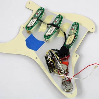 Loaded Pearloid Pickguard with Zexcoil Legacy Series Strat Style Pickup Set, Push/Pull Pots & 5-Way Pickup Selector Switch image 4