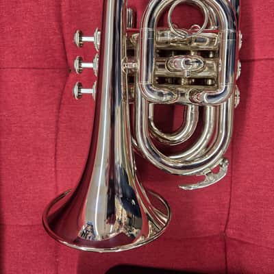 E. F. Durand PT-700N Pocket Trumpet with Case - Nickel image 10