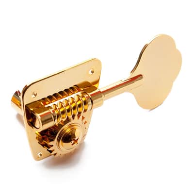 Gotoh FB30 Jazz & P Style Bass Tuners 4 In-Line Right Handed (Gold, Cloverleaf)