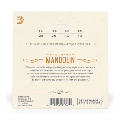 D'Addario Mandolin Strings Phosphor Bronze (.011 - .040) image 2