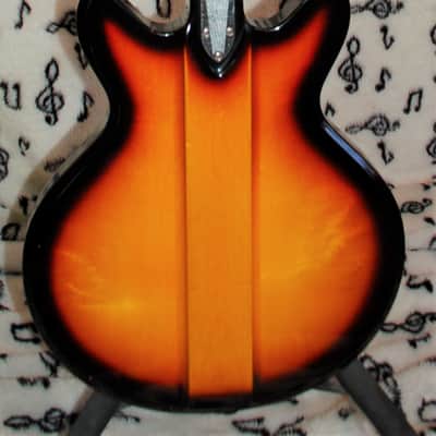 Fury Concord  L-S Jazz Series Thinline Electric Guitar 1974 image 2