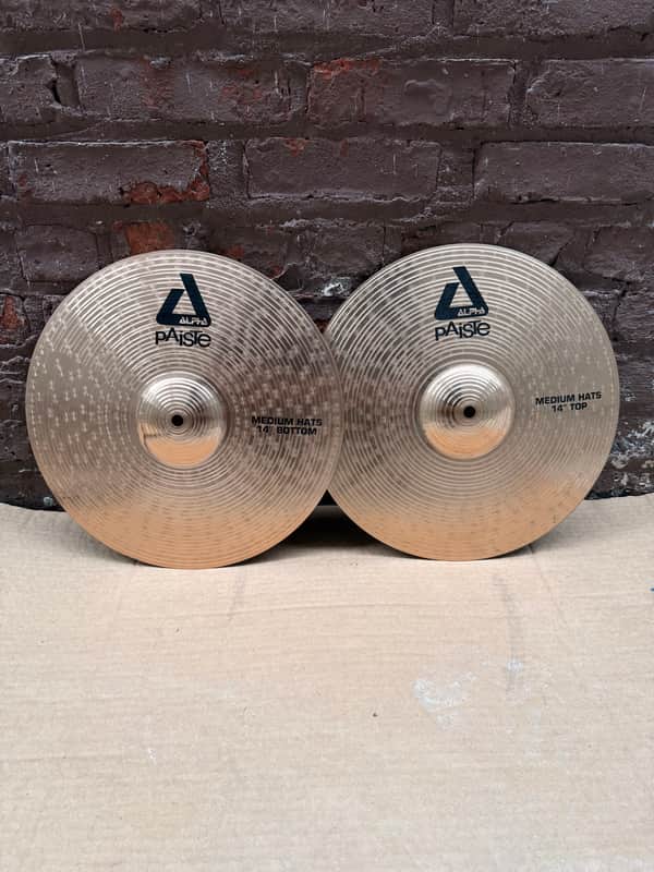 Paiste Alpha 14" Medium Hi-Hat Cymbals – Top & Bottom Pair – Made in Germany – Used image 1