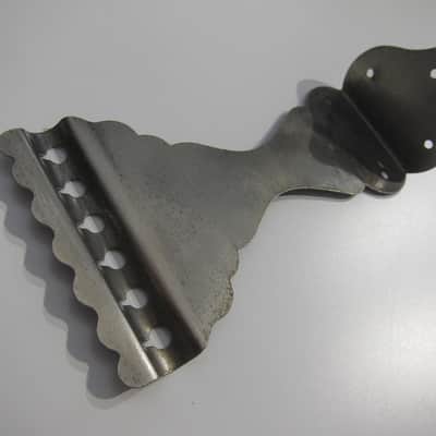 Kay Flat Top Guitar Tailpiece Authentic Vintage Part Circa-1950s-1960s-Chrome image 3