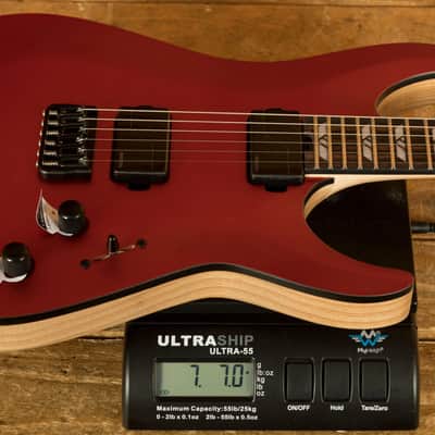 Schecter C-1 SLS Custom - Ebony - Racing Red *B-Stock* image 11