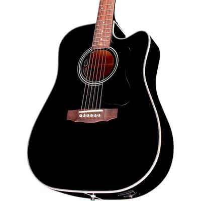 Guild D-140CE Westerly Collection Dreadnought Acoustic-Electric Guitar Regular Black image 6