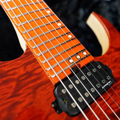Schecter USA CUSTOM SHOP Keith Merrow KM-7 Hybrid – Vintage Sunburst 7-String w/ Black Tolex Merrow Case (2024) image 9