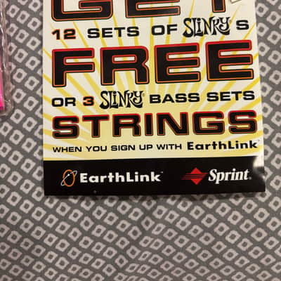 Ernie Ball Vintage (EMPTY) packages of 9-42 and 9-46 plastic flap string packs 2000s image 3