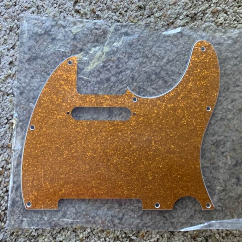 D'Andrea Pro Sparkle Telecaster Pickguard, Gold Sparkle image 1