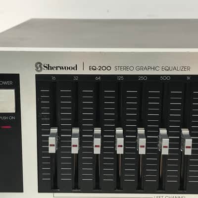 Vintage Sherwood EQ-200 Stereo 12 Band Graphic Equalizer EQ Black Silver Pre-Owned image 2