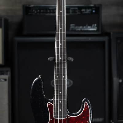 Fender Limited Edition Gold Foil Series Jazz Bass - Black Sparkle with Gig Bag image 4