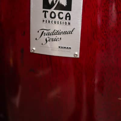 Toca Kaman Traditional Series Congas w/Double Conga Stand Transparent Cherry image 2