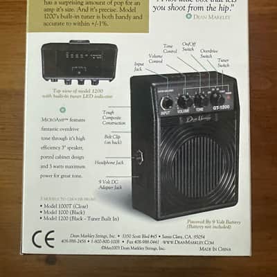 Dean Markley GT1000T (Clear) Micro Amp 2010's - Clear, free guitar tuner with purchase image 2