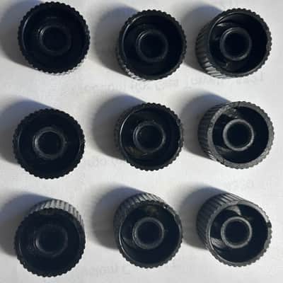 Danelectro Amp Knobs 1960’s - Black Chrome Inserts image 3