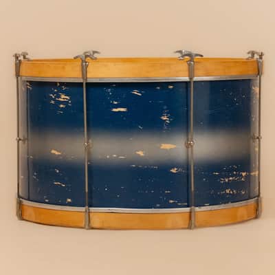 1940s WFL Single Tension Bass Drum in Blue/Silver Duco - 14x26 image 6