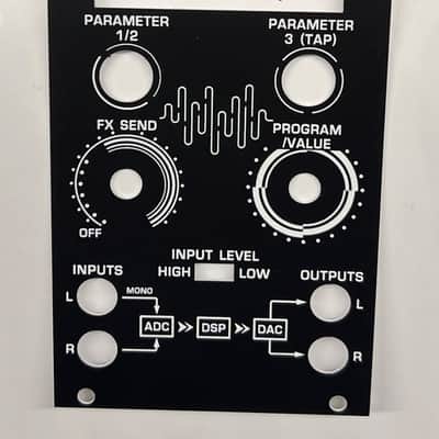 Behringer Space FX Front Panel Overlay Black Acrylic w/NO LOGOS image 1