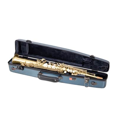 Crossrock Straight Soprano Saxophone Case, 100% Fiberglass Hardshell with TSA Lock, Blue image 5