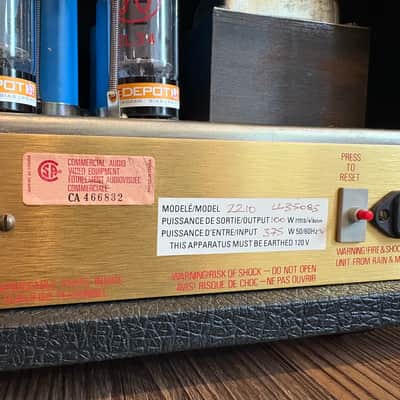 Marshall JCM 800 Lead Series Model 2210 100-Watt Master Volume Head with Reverb 1987 - Black image 6
