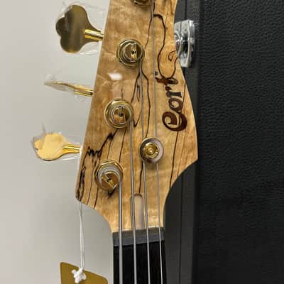 Cort Jeff Berlin Series Rithimic NAT Spalted Maple/Padouk Top 4-String Electric Bass - Natural w/Free Hard Case image 3