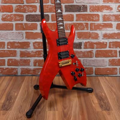 B.C. Rich Bich Six Transparent Red 1984 w/Hard Shell Case image 3
