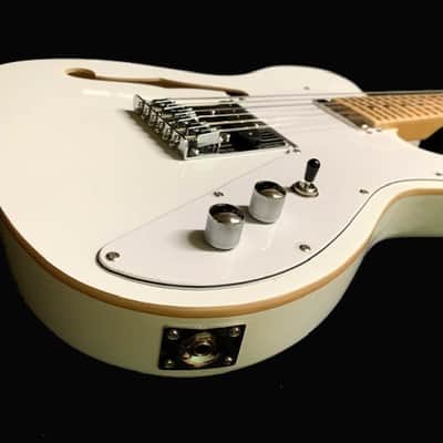 12-String Semi-hollow Electric Guitar in White, TL-Style image 3
