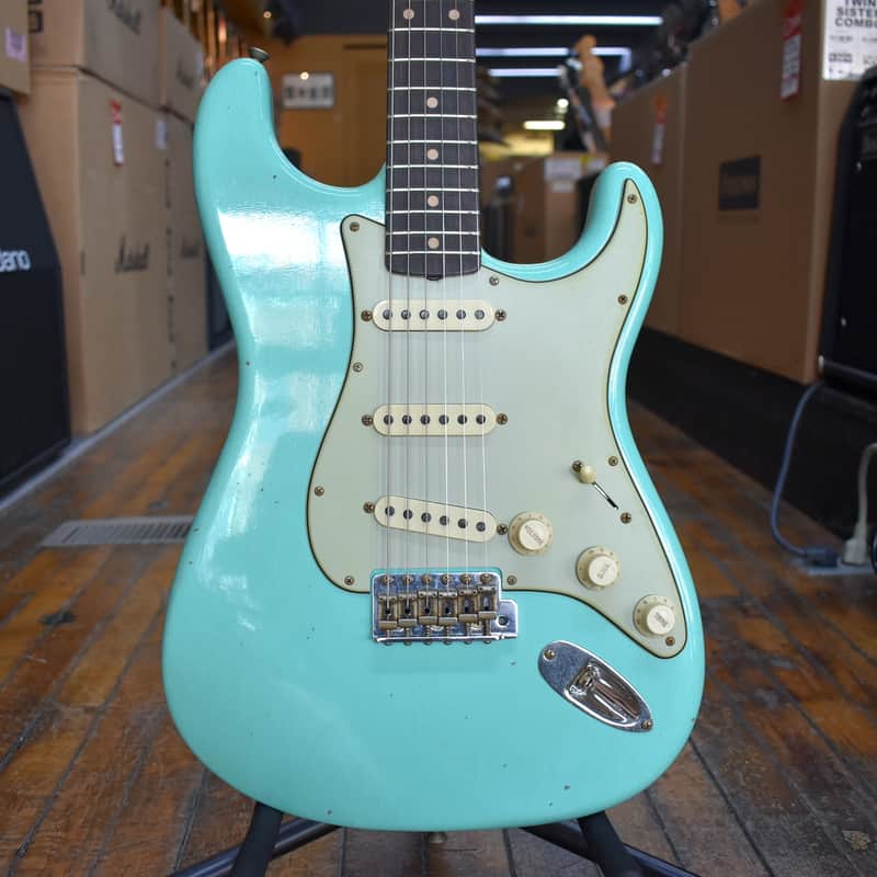 Fender Custom Shop 1959 Stratocaster Journeyman Relic Electric Guitar Super Faded Aged Sea Foam Green w/Hard Case image 1