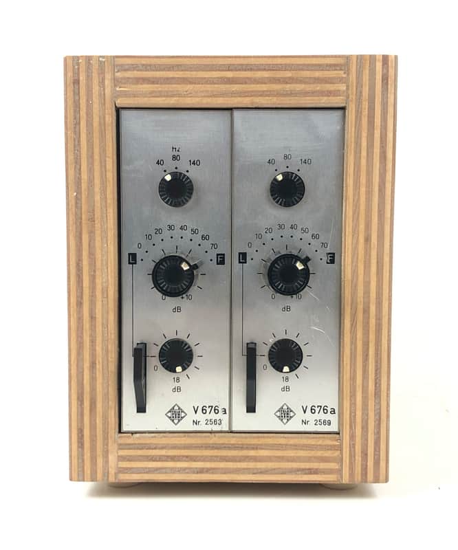 2x Telefunken v676a microphone preamps racked. Refurbished, matched pair image 1