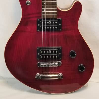 Washburn Vintage 1998 Maverick Series BT-8, Flame Maple Arch Top, Dual HB, Rosewood FB, Trans Red, w/HSC image 12