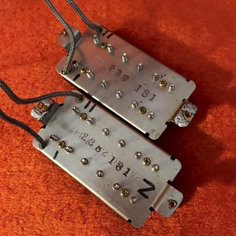 Gibson Pair (2 ) Tim Shaw dirty fingers zebra PAF humbucker | Reverb