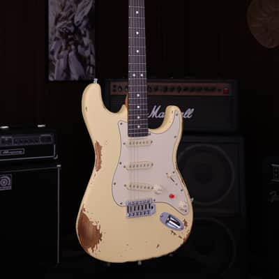 Dhatarattha SSS Strat-Style – Aged Cream Nitro Relic image 6
