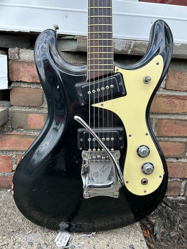 1965 Mosrite Ventures Mark I Electric Guitar - Black image 1