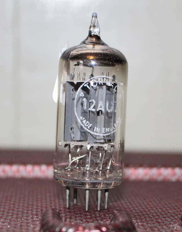 MULLARD ECC82 MITCHAM 12AU7 RARE LONG PLATE K61 PERFECT BALANCE DUAL SUPPORT HALO GETTER TEST NOS+ VINTAGE 1958 image 1