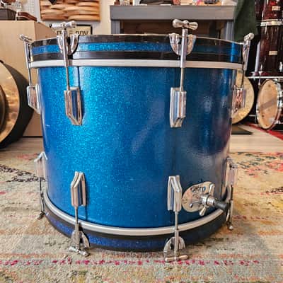 Rogers 20-16-13" Holiday Drum Kit in Blue Sparkle image 3