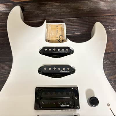 90s Charvel by Jackson DK-065 Dinky SSH Body White w/Plate and Bridge and Pickups image 5